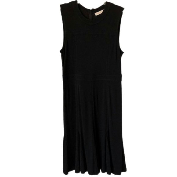 Tory Burch Black Midi Fit and Flare Shift Dress - Ruffle - 8 - Picture 1 of 13